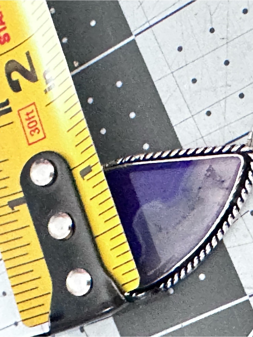 Artisan Handcrafted Purple Teardrop DYED AGATE Pendant Necklace - Picture 11 of 13